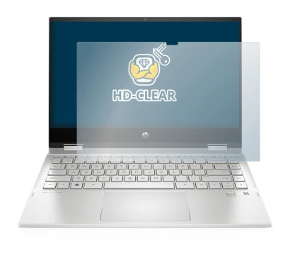Abbildung des Geräts HP Pavilion x360 (14-dwX) mit einer Vielzahl des Displayschutzes.