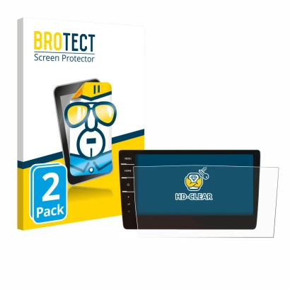 Vorderseite einer Produktverpackung mit dem Markenlogo BROTECT. Daneben ist das Gerät Volkswagen T6.1 California 2021 Discover