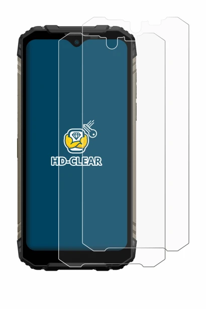 Abbildung des Geräts Doogee S96 Pro mit einer Vielzahl des Displayschutzes.