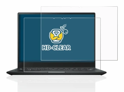 Abbildung des Geräts ASUS Rog Flow X13 2022 mit einer Vielzahl des Displayschutzes.