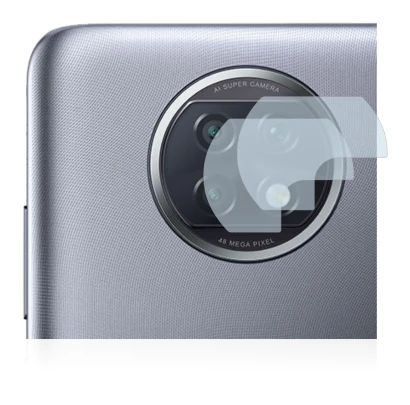 Abbildung des Geräts Xiaomi Redmi Note 9T 5G (NUR Kameraschutz) mit einer Vielzahl des Displayschutzes.