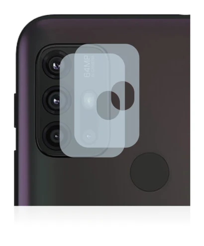 Abbildung des Geräts Motorola Moto G30 (NUR Kameraschutz) mit einer Vielzahl des Displayschutzes.