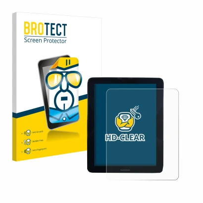 Vorderseite einer Produktverpackung mit dem Markenlogo BROTECT. Daneben ist das Gerät Volvo Polestar 2 2021 Infotainment Syste