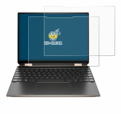 Abbildung des Geräts HP Spectre x360 (14-eX) 2021 mit einer Vielzahl des Displayschutzes.