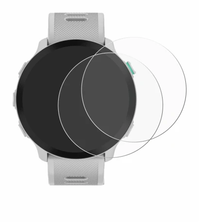 Abbildung des Geräts Garmin Forerunner 55 mit einer Vielzahl des Displayschutzes.