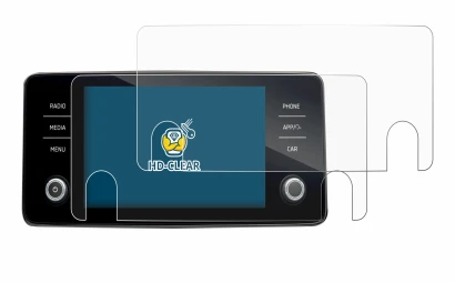 Abbildung des Geräts Skoda Bolero 2020 Infotainment System 8" mit einer Vielzahl des Displayschutzes.