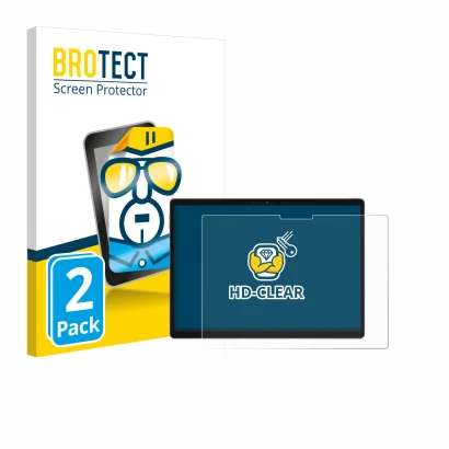 Vorderseite einer Produktverpackung mit dem Markenlogo BROTECT. Daneben ist das Gerät Dell Latitude 7320 Detachable mit dem zu