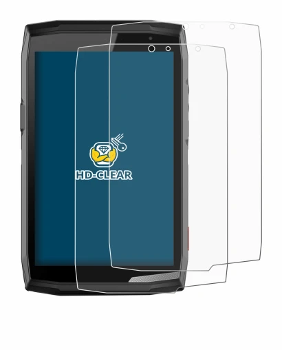 Abbildung des Geräts Crosscall Core T5 mit einer Vielzahl des Displayschutzes.