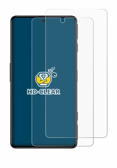 Abbildung des Geräts Xiaomi Poco F4 GT mit einer Vielzahl des Displayschutzes.