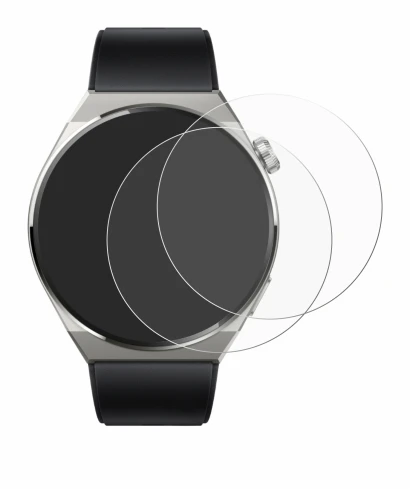 Abbildung des Geräts Huawei Watch GT 3 Pro Titanium (46mm) mit einer Vielzahl des Displayschutzes.