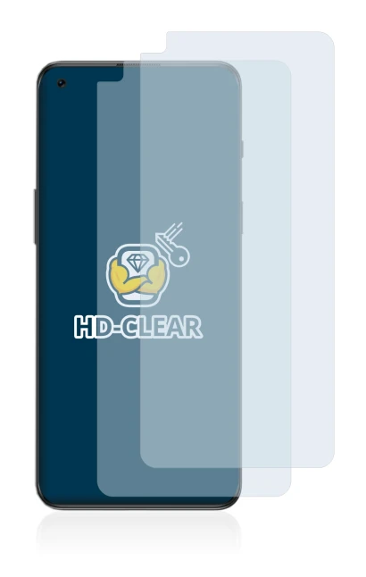 Abbildung des Geräts OnePlus Nord 2T 5G mit einer Vielzahl des Displayschutzes.