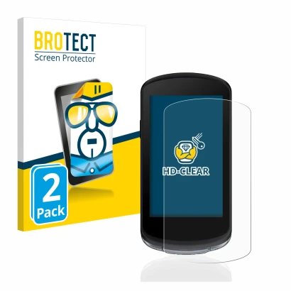 Vorderseite einer Produktverpackung mit dem Markenlogo BROTECT. Daneben ist das Gerät Garmin Edge 1040 mit dem zugehörigen Dis