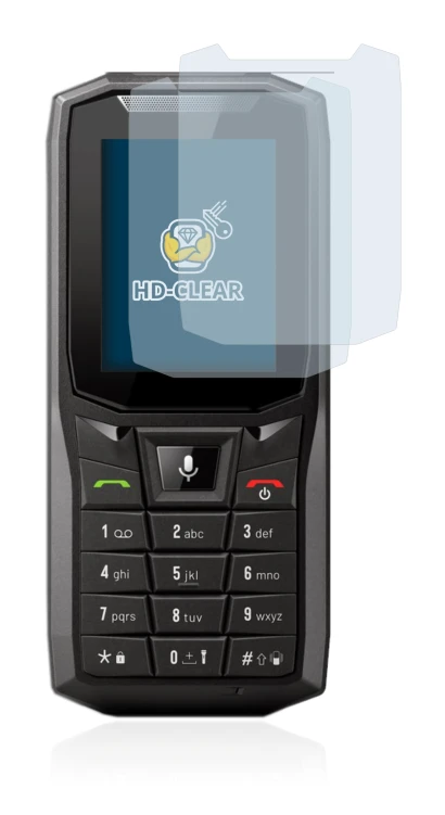 Abbildung des Geräts Crosscall Core-S4 mit einer Vielzahl des Displayschutzes.