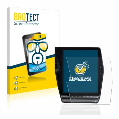 Vorderseite einer Produktverpackung mit dem Markenlogo BROTECT. Daneben ist das Gerät Renault Megane E-Tech openR Link 12" mit