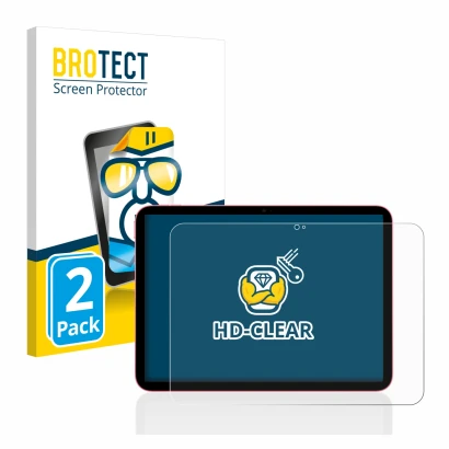 Vorderseite einer Produktverpackung mit dem Markenlogo BROTECT. Daneben ist das Gerät Apple iPad 10.9