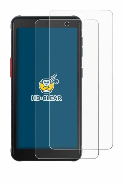 Abbildung des Geräts Samsung Galaxy XCover 5 Enterprise Edition mit einer Vielzahl des Displayschutzes.