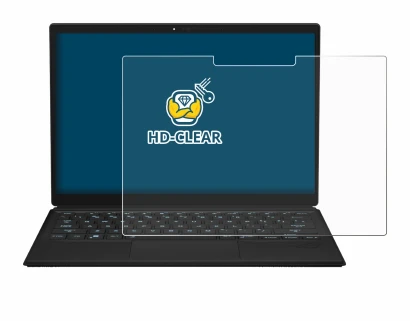 Abbildung des Geräts ASUS ROG Flow Z13 2023 mit einer Vielzahl des Displayschutzes.