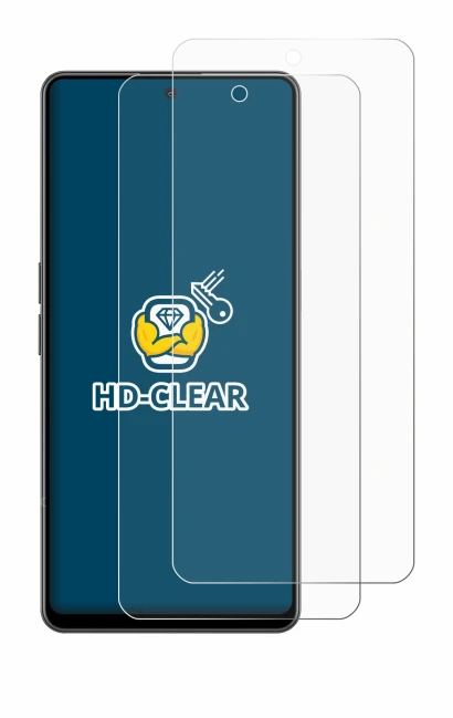 Abbildung des Geräts OnePlus Nord CE 3 Lite 5G mit einer Vielzahl des Displayschutzes.