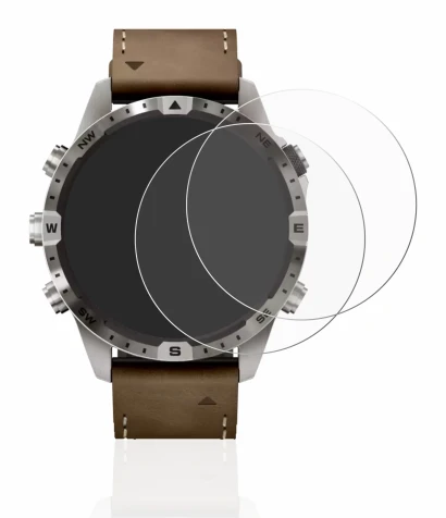 Abbildung des Geräts Garmin Marq Adventurer (Gen 2) mit einer Vielzahl des Displayschutzes.