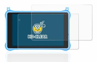 Abbildung des Geräts Blackview Tab 5 Kids mit einer Vielzahl des Displayschutzes.