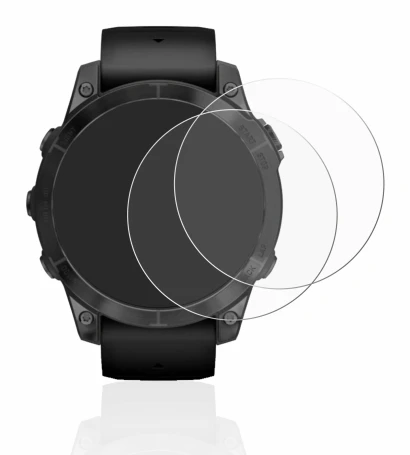 Abbildung des Geräts Garmin Epix Pro (Gen 2) (47 mm) mit einer Vielzahl des Displayschutzes.