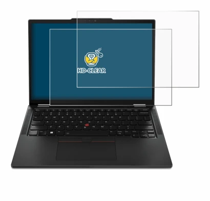 Abbildung des Geräts Lenovo ThinkPad X13 Gen 4 mit einer Vielzahl des Displayschutzes.
