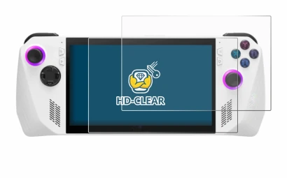 Abbildung des Geräts ASUS ROG Ally (2023) RC71L mit einer Vielzahl des Displayschutzes.