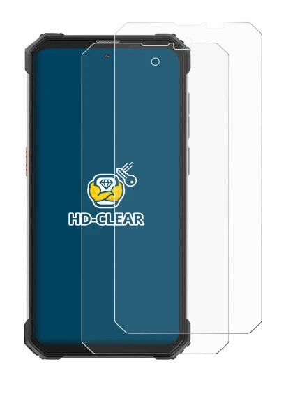 Abbildung des Geräts Blackview BV8900 mit einer Vielzahl des Displayschutzes.