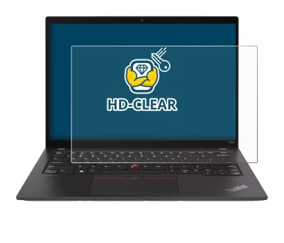 Abbildung des Geräts Lenovo ThinkPad T14s Gen 4 mit einer Vielzahl des Displayschutzes.