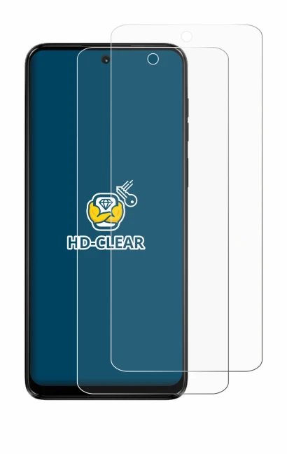 Abbildung des Geräts Motorola Moto G14 mit einer Vielzahl des Displayschutzes.