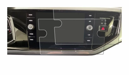 Abbildung des Geräts Volkswagen Polo VI Ready 2 Discover 8" mit einer Vielzahl des Displayschutzes.