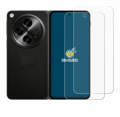 Abbildung des Geräts OnePlus Open mit einer Vielzahl des Displayschutzes.