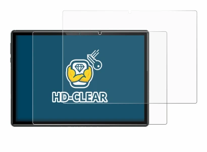 Abbildung des Geräts Doogee U10 mit einer Vielzahl des Displayschutzes.