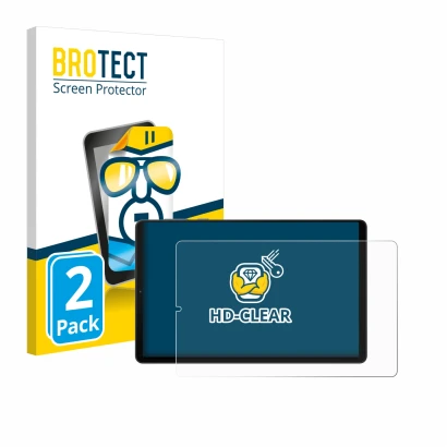 Vorderseite einer Produktverpackung mit dem Markenlogo BROTECT. Daneben ist das Gerät Lenovo Legion Y700 (2023) mit dem zugehö