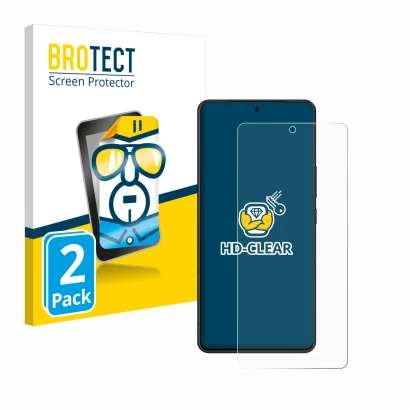 Vorderseite einer Produktverpackung mit dem Markenlogo BROTECT. Daneben ist das Gerät ASUS ROG Phone 8 mit dem zugehörigen Dis