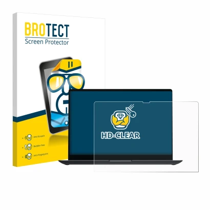 Vorderseite einer Produktverpackung mit dem Markenlogo BROTECT. Daneben ist das Gerät Samsung Galaxy Book4 Ultra 16