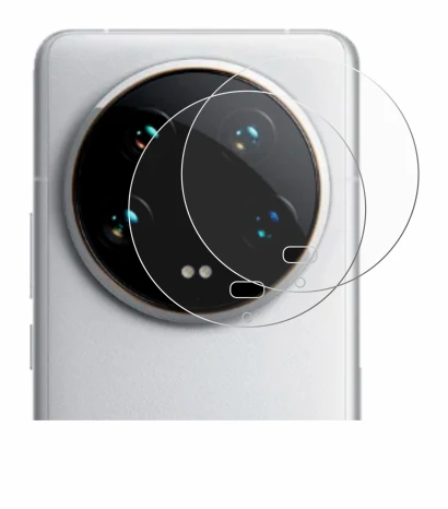 Abbildung des Geräts Xiaomi 14 Ultra (NUR Kameraschutz) mit einer Vielzahl des Displayschutzes.