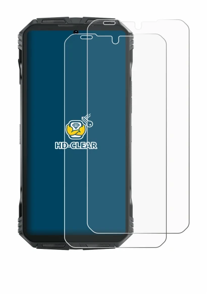 Abbildung des Geräts Doogee S Punk mit einer Vielzahl des Displayschutzes.