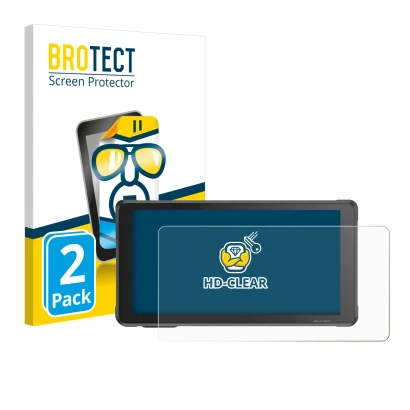 Vorderseite einer Produktverpackung mit dem Markenlogo BROTECT. Daneben ist das Gerät Interphone RideSync Sync55 mit dem zugeh