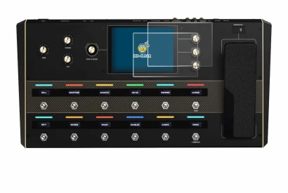 Abbildung des Geräts Headrush Prime mit einer Vielzahl des Displayschutzes.