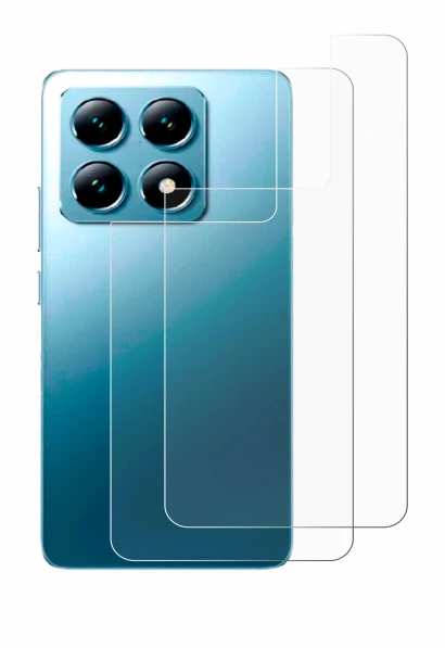 Abbildung des Geräts Xiaomi 14T (Rückseite) mit einer Vielzahl des Displayschutzes.