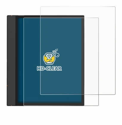 Abbildung des Geräts Boox Note Air 4 C mit einer Vielzahl des Displayschutzes.