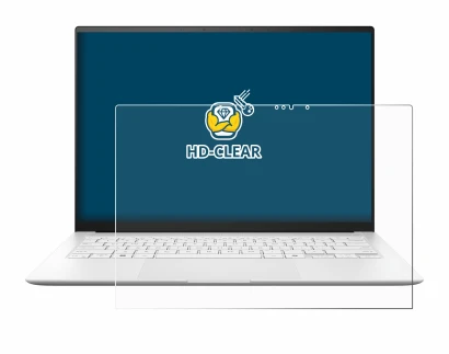 Abbildung des Geräts ASUS ZenBook S 14 UX5406 mit einer Vielzahl des Displayschutzes.