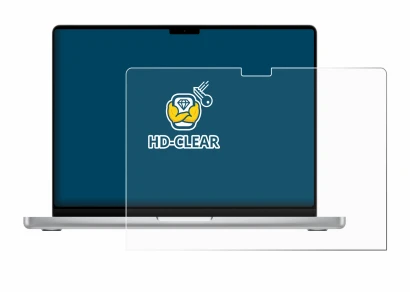 Abbildung des Geräts Apple MacBook Pro 14" 2024 M4 mit einer Vielzahl des Displayschutzes.