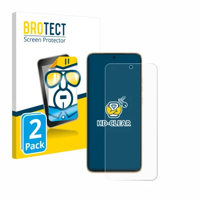 Vorderseite einer Produktverpackung mit dem Markenlogo BROTECT. Daneben ist das Gerät Motorola Edge 50 Neo mit dem zugehörigen