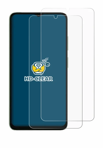 Abbildung des Geräts Ulefone Note 19 mit einer Vielzahl des Displayschutzes.