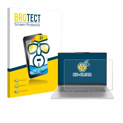 Vorderseite einer Produktverpackung mit dem Markenlogo BROTECT. Daneben ist das Gerät Lenovo IdeaPad Slim 5 Gen 10 15" mit dem