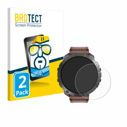 Vorderseite einer Produktverpackung mit dem Markenlogo BROTECT. Daneben ist das Gerät Polar Grit X2 Pro Titan mit dem zugehöri