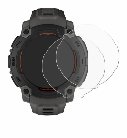 Abbildung des Geräts Garmin Instinct E (45 mm) mit einer Vielzahl des Displayschutzes.