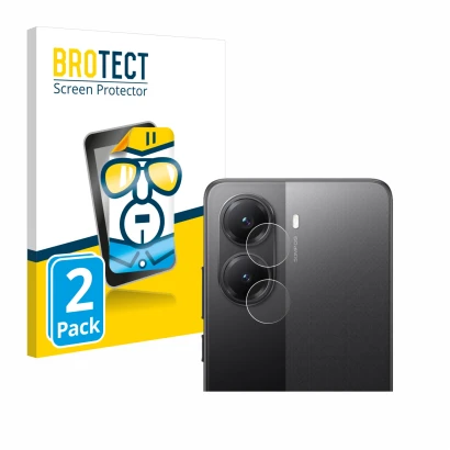 Vorderseite einer Produktverpackung mit dem Markenlogo BROTECT. Daneben ist das Gerät Xiaomi Poco X7 Pro (NUR Kameraschutz) mi